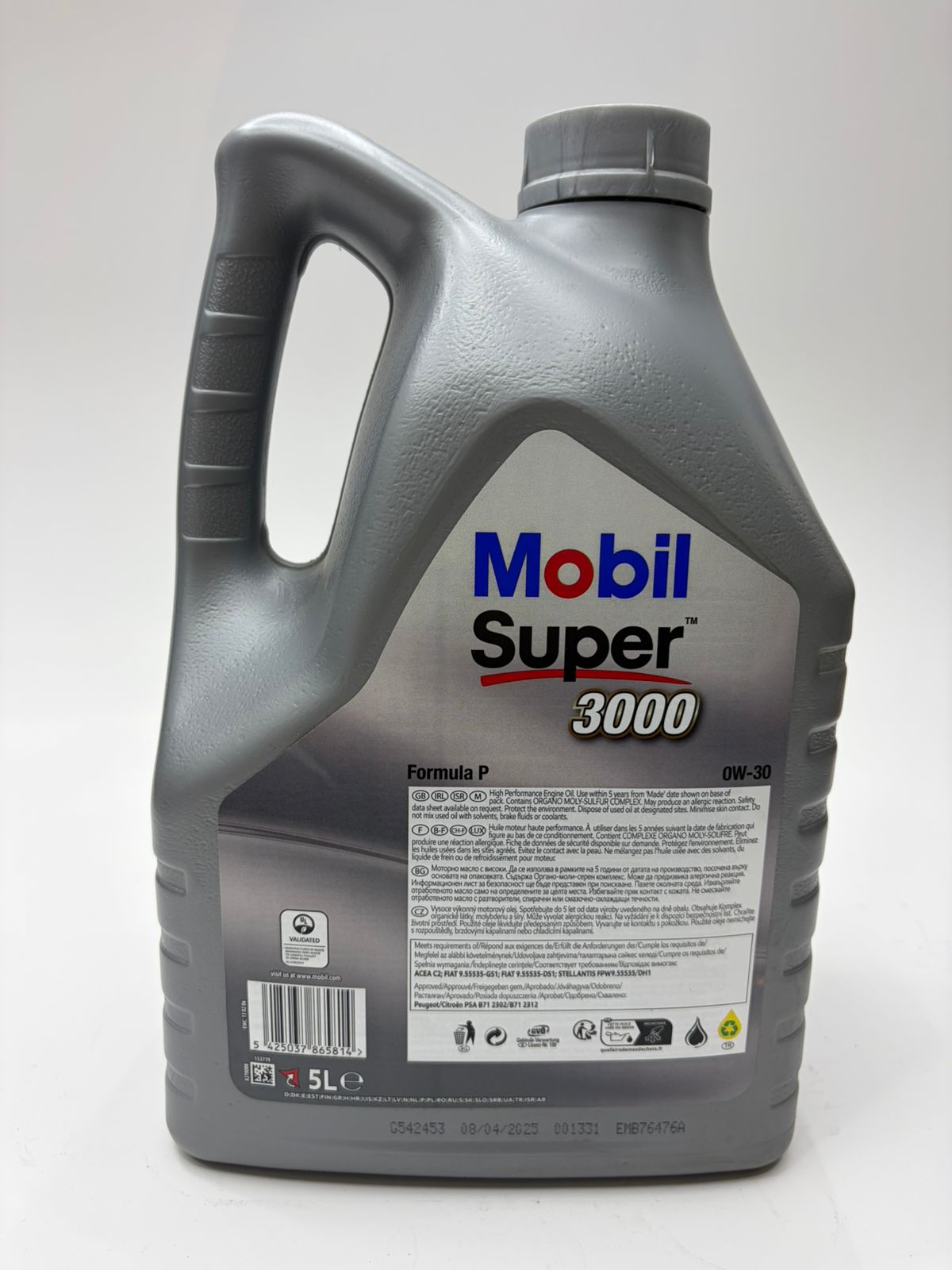 Mobil Super 3000 Formula P 0W-30 – Aceite de Motor Sintético 5 Litros