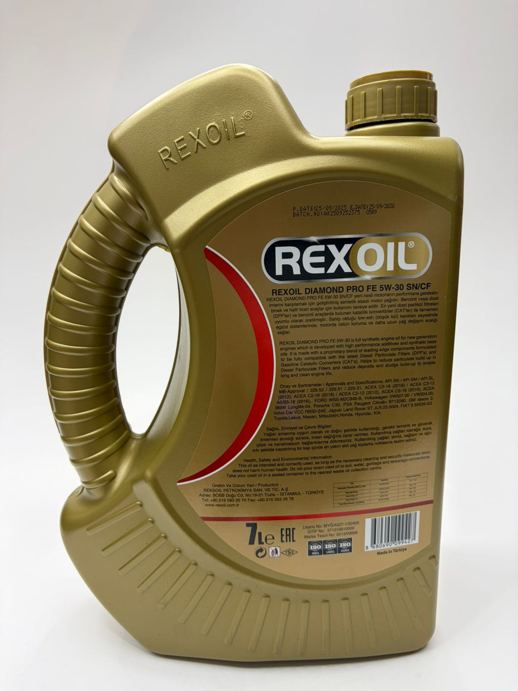 Rexoil Diamond Pro FE 5W-30 Full Synthetic ACEA C3 – Aceite de Motor 7 Litros